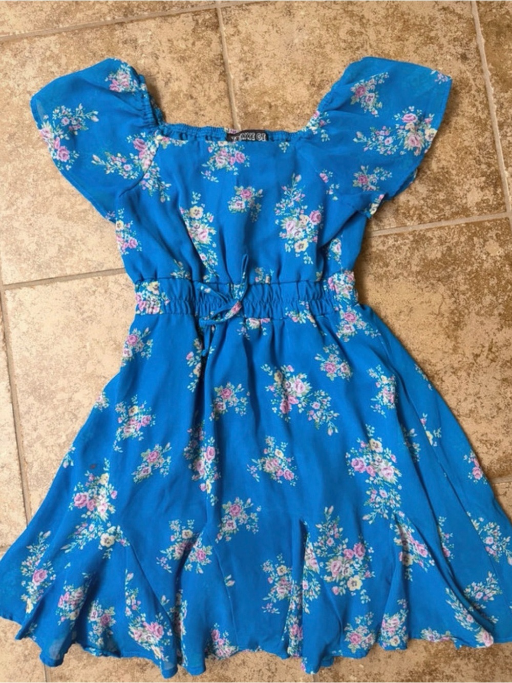 Trixxi Girl Blue Chiffon Dress, Size S